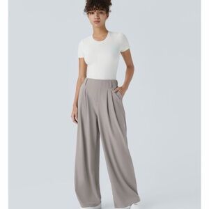 HALARA Women's Wide-Leg Gray Trousers